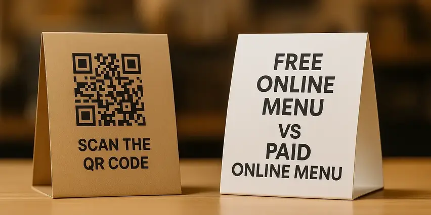 مقایسه منوی آنلاین رایگان و اشتراکی